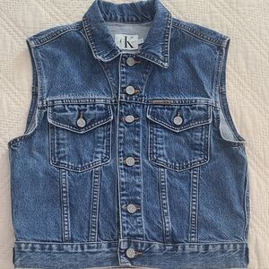 Calvin Klein Blue Denim Vest